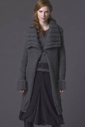 Anise Shawl-Collar Coat in Tahki Yarns Big Montana