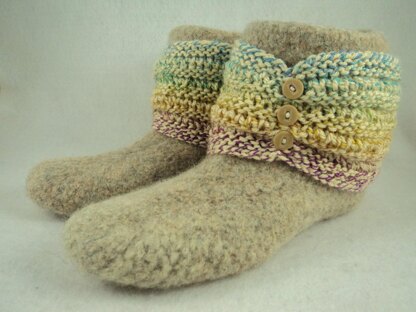 Ladies Bootie Felted Slipper