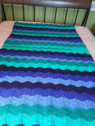 Soft Waves Twin Afghan