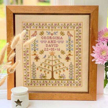 Historical Sampler Company Wedding Tree of Life Sampler - Downloadable PDF