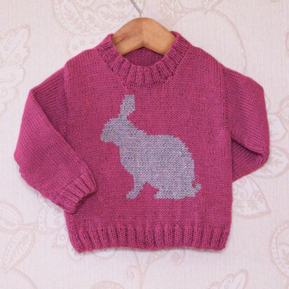 Intarsia - Rabbit Silhouette Chart - Childrens Sweater