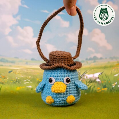 Perry the Platypus Lip Balm Keychain