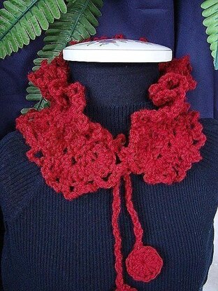 Cranberry Ruffled Cowl