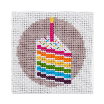 Stitchfinity Cake Cross Stitch Kit - 6.9cm x 7.3cm