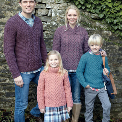 Sweaters in Hayfield Bonus Aran with Wool - 7142 - Downloadable PDF