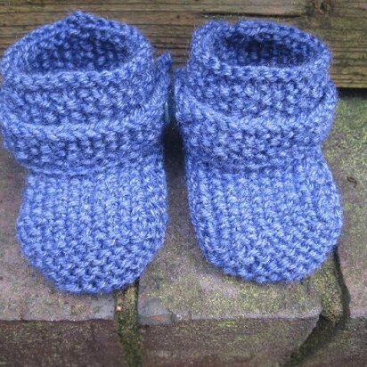 Denim Baby Booties