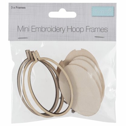 Groves Frame: Mini Embroidery Hoop: Oval: 40 x 60mm - Pack of 3