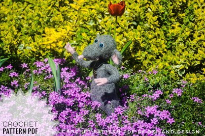 Crochet Pattern Macaroni the rat aninal Amigurumi toy