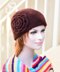 Malin knit hat with crochet flower