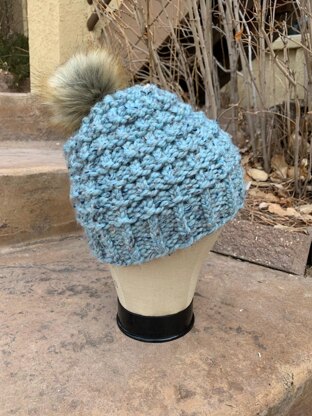 Blue Mesa Beanie - a loom knit pattern