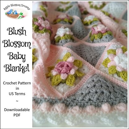 Blush Blossom Baby Blanket