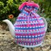 Lilac Speckled Rib 4 Cup Teapot Cosy Knitting Pattern