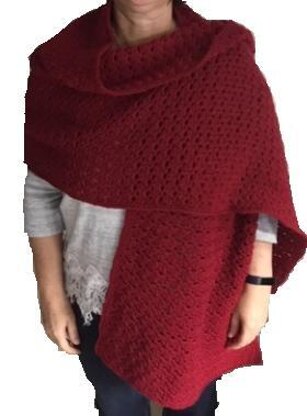 Easy Peasy Claret Shawl (US)