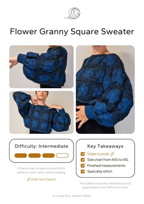 Flower Granny Square Sweater