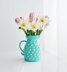 Crochet flower vase, crochet flowers, crochet pitcher, Jug with flowers