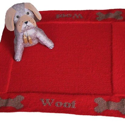 Dog Blanket - Woof - knitting pattern