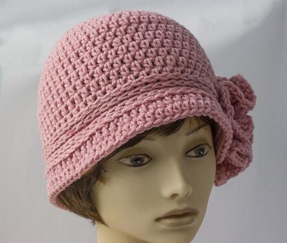 Ruffled Flower Flapper Cloche