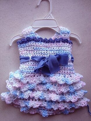 Baby & Kids Crochet Patterns - Frilly Dress Crochet Pattern