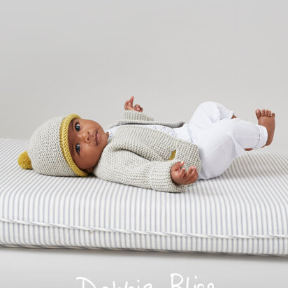 "Garter Stitch Jacket and Hat" - Jacket Knitting Pattern For Babies in Debbie Bliss Cashmerino Aran - knitting pattern