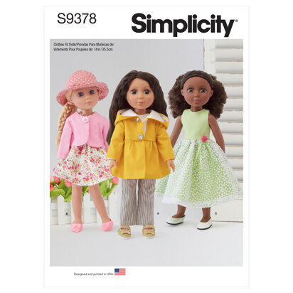 Simplicity 14" Doll Clothes S9378 - Sewing Pattern