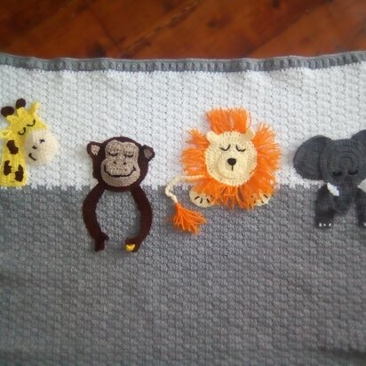 Safari Applique Blanket