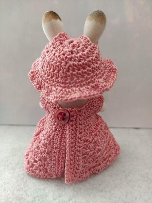 Basic Dress and Hat Set for Sylvanian Adult Rabbit, Cat, etc.