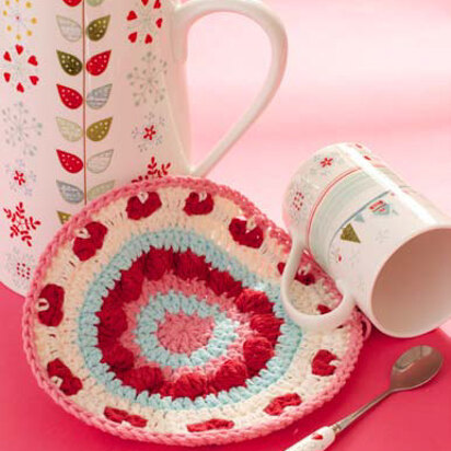 Be My Valentine Dishcloth in Lily Sugar 'n Cream Solids