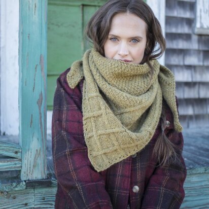 Tancook Shawl in Berroco Blackstone Tweed - 351-1