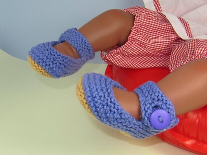 Baby Garter Stitch Ankle Strap Sandals Booties