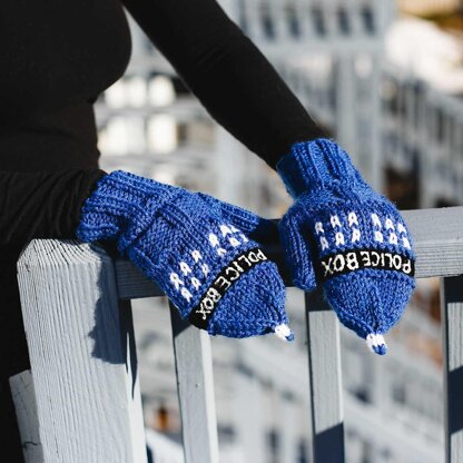 Police Box Mittens