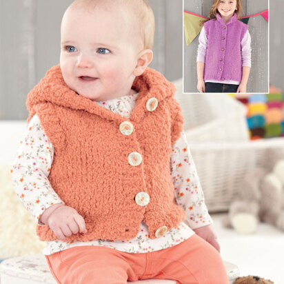 Gilets in Sirdar Snuggly Snowflake Chunky - 4595 - Downloadable PDF - knitting pattern