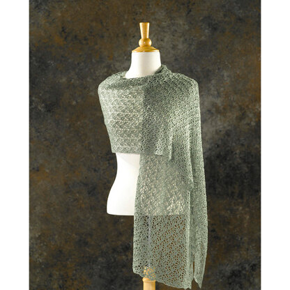 205 Crocus Bud Crocheted Shawl - Crochet Pattern for Women in Valley Yarns 2/10 Merino Tencel 