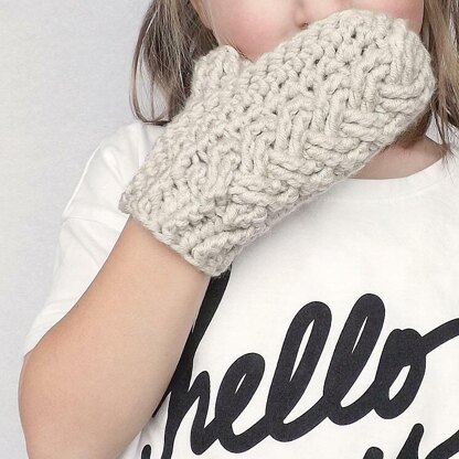 Holden Cable Crochet Mittens