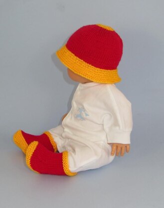 Anyone for Polo? Baby Hat and Booties Set