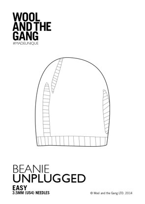 Beanie Unplugged in Wool and the Gang Sugar Baby Alpaca - Downloadable PDF