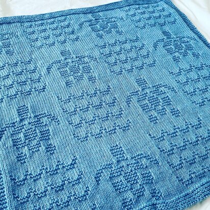 Turtle blanket - knitting pattern