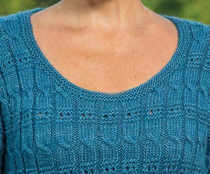 Cable and Eyelet Pullover #186