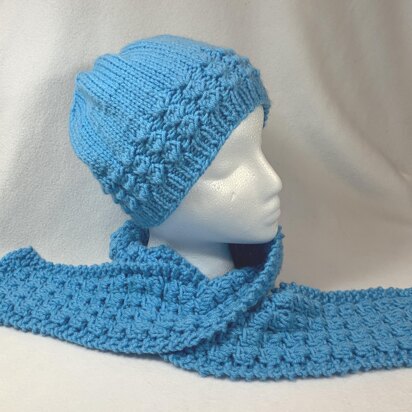 Winter Iceberg Neck Scarf and Hat