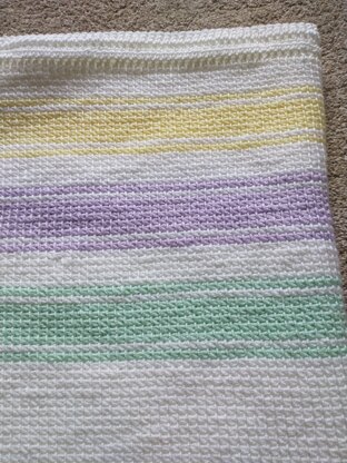 Tunisian crochet baby blanket