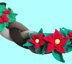 Christmas garland / swag with poinsettia and holly