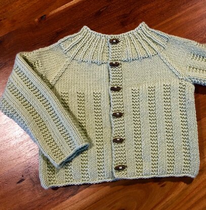 Textured cardigan for a little boy