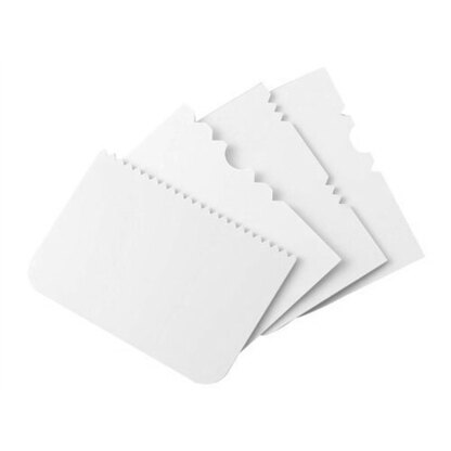 PME Patterned Edge Plastic Side Scrapers Set/4