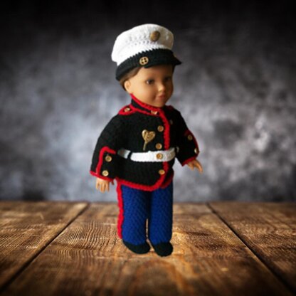 Marine Doll Crochet Pattern 18" Doll