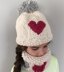 Heart Hat and Cowl Set