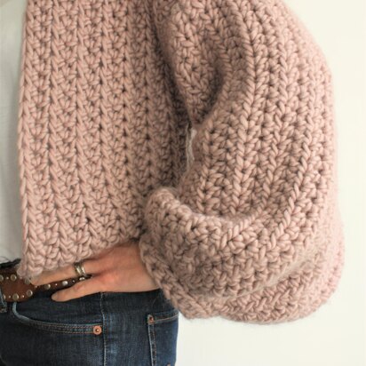 oversized crochet cardigan