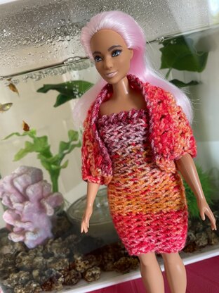 Barbie Dress & Cardi Set