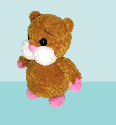 Toys hamster plush pattern, cute crochet pattern