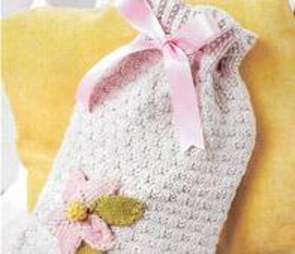 Texture and Flower Hot Water Bottle Cover