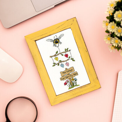 Bothy Threads Our Family Bee Cross Stitch Kit - 10 x 18cm