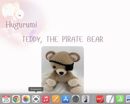 Teddy the Pirate Bear Amigurumi Pattern